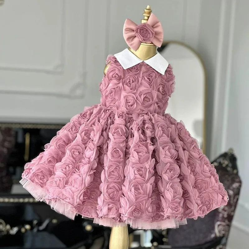 Pastel Rose Bouquet Princess Dress