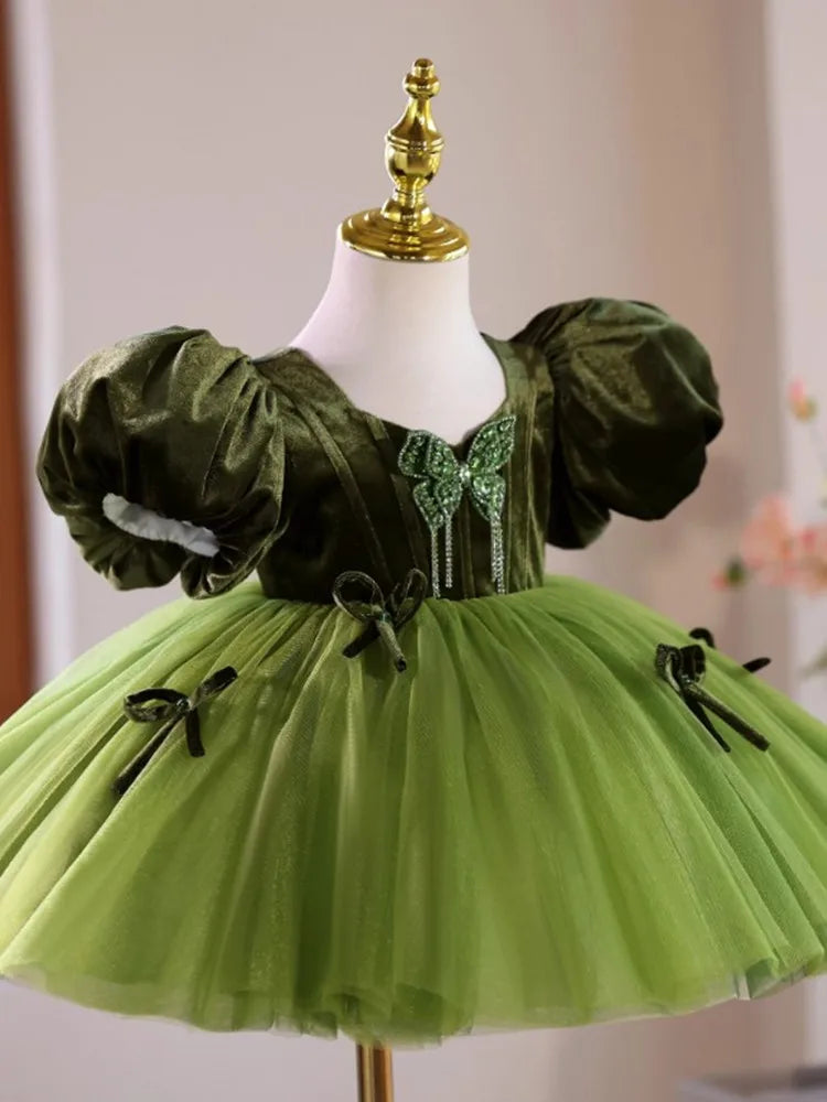 Emerald Butterfly Tutu Dress