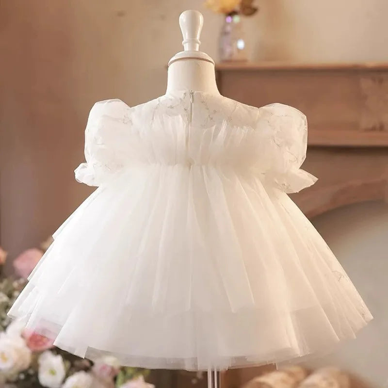 Ivory Cloud Puff Dress