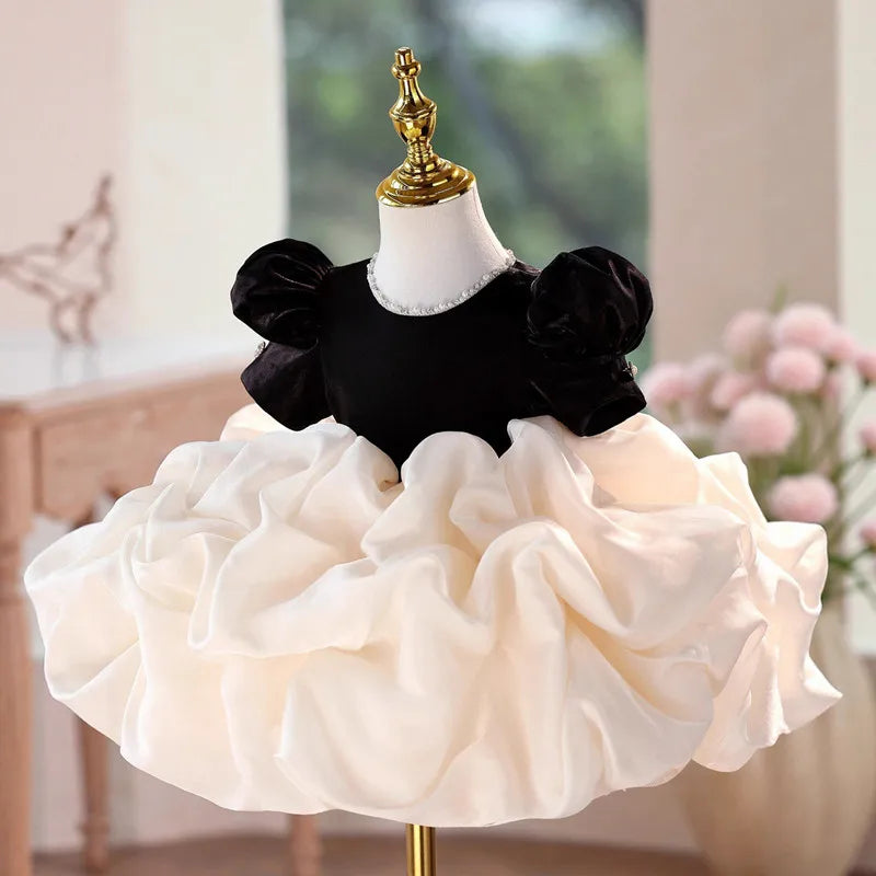Black Velvet & Ivory Cloud Dress