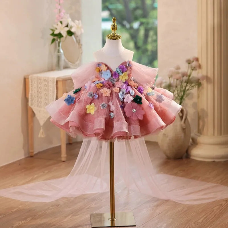 Rainbow Meadow High-Low Tutu Gown