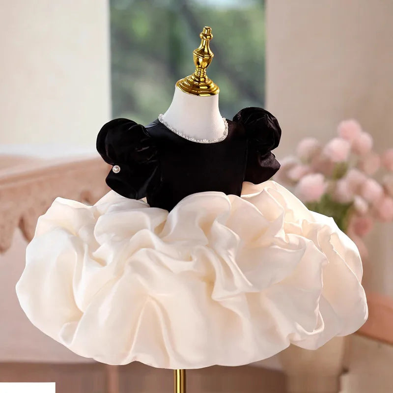 Black Velvet & Ivory Cloud Dress
