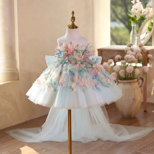 Pastel Bloom Butterfly Princess Dress