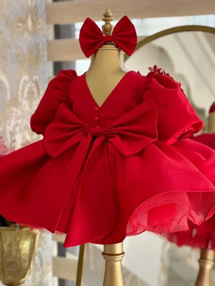 Ruby Bow Blossom Twirl Dress