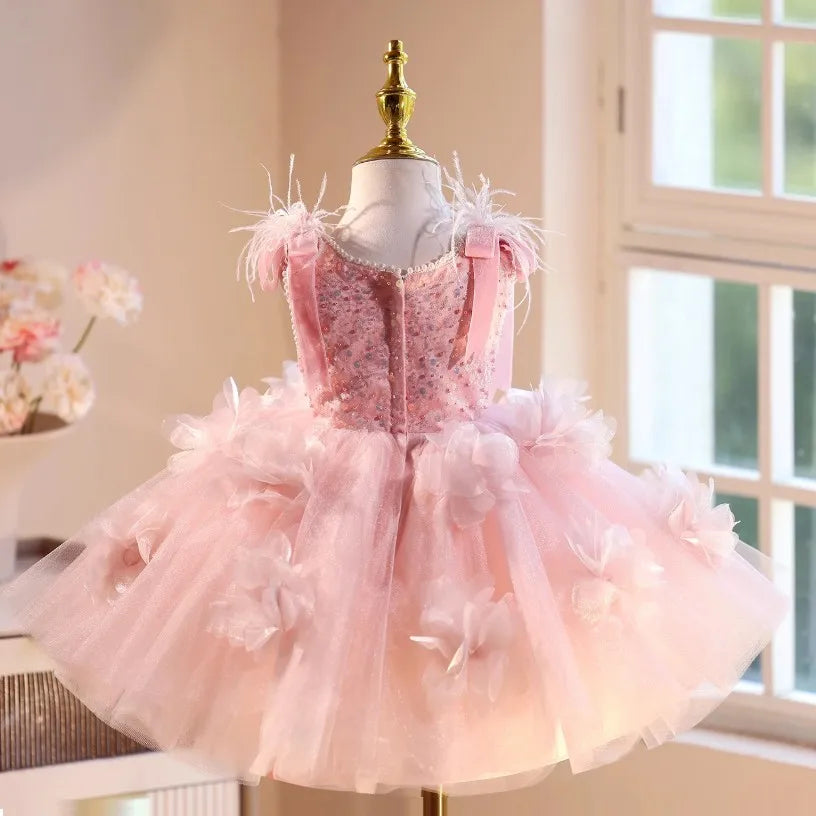 Blush Feather-Dream Party Dress