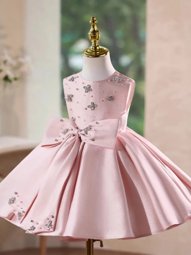 Blush Butterfly Bow Dress