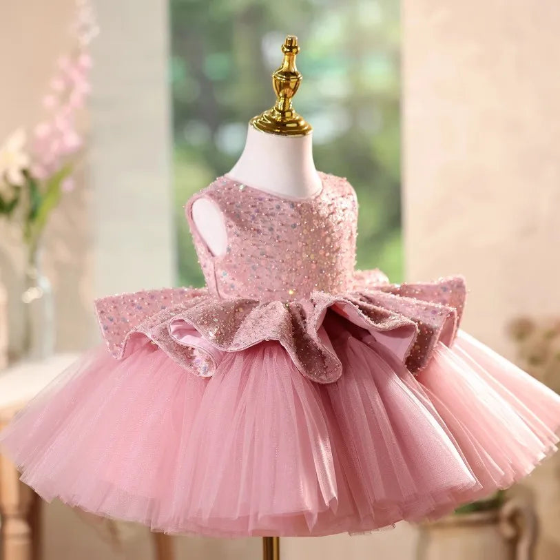 Blushing Bow Peplum Princess Dress