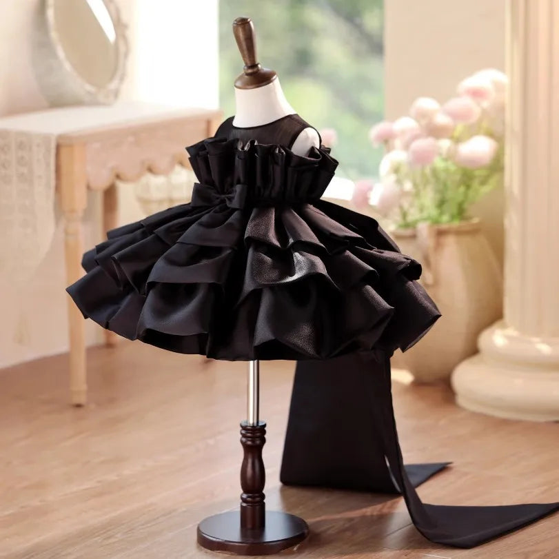 Midnight Ruffle Gala Dress