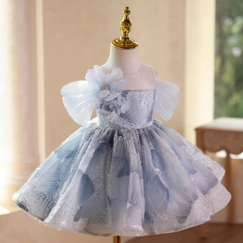 Frosted Sky Butterfly Ball Gown