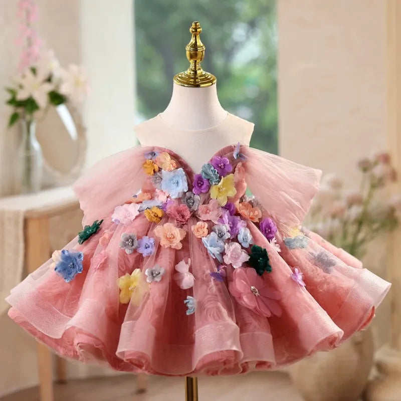 Rainbow Meadow High-Low Tutu Gown