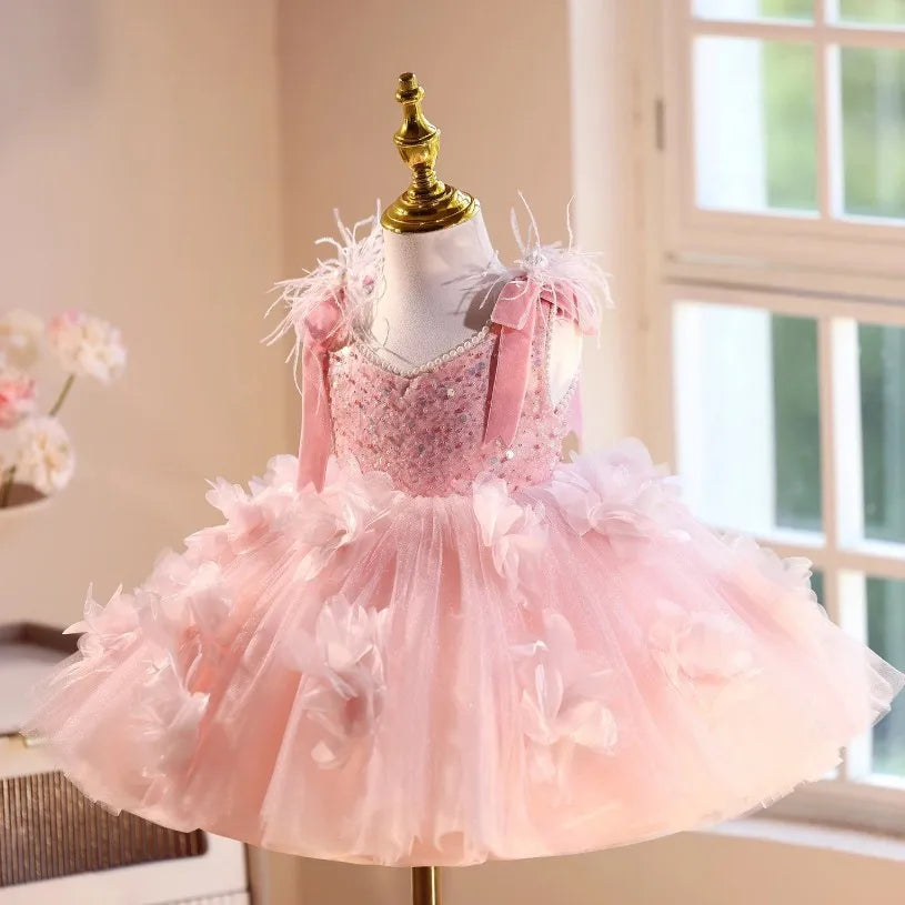 Blush Feather-Dream Party Dress