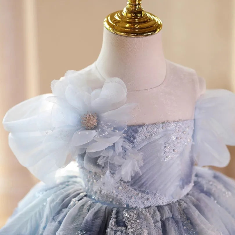 Frosted Sky Butterfly Ball Gown