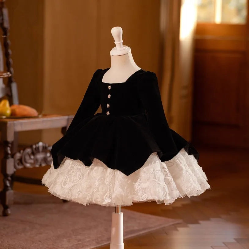 Midnight Lace Princess Dress