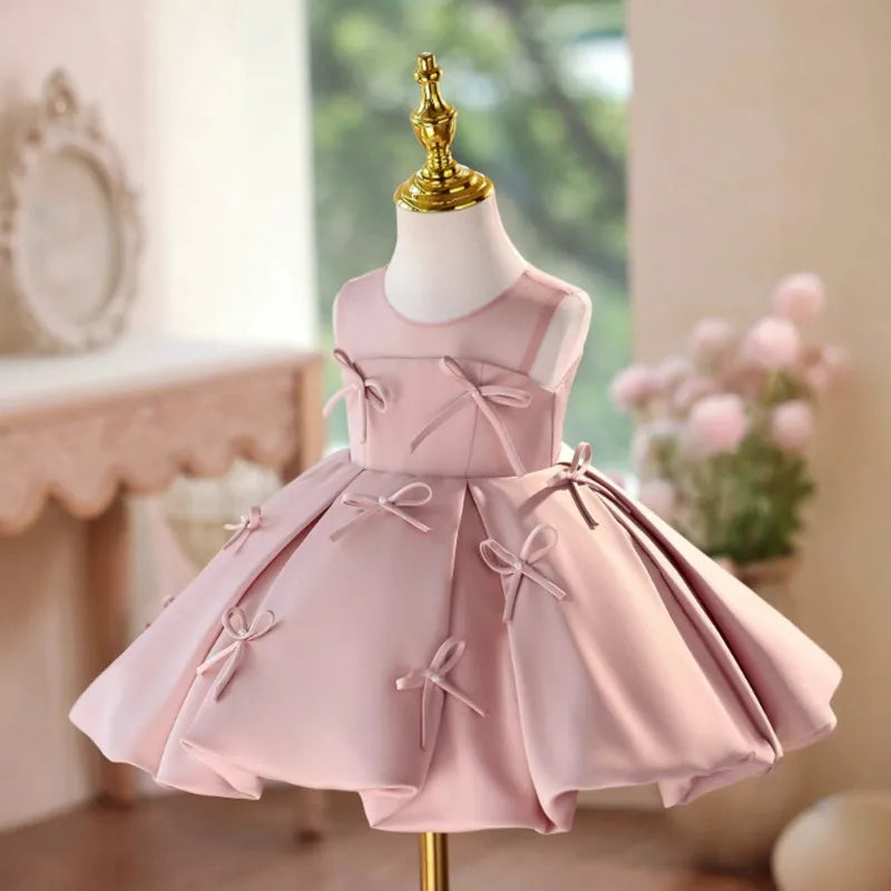 Blush Ribbon Twirl Dress