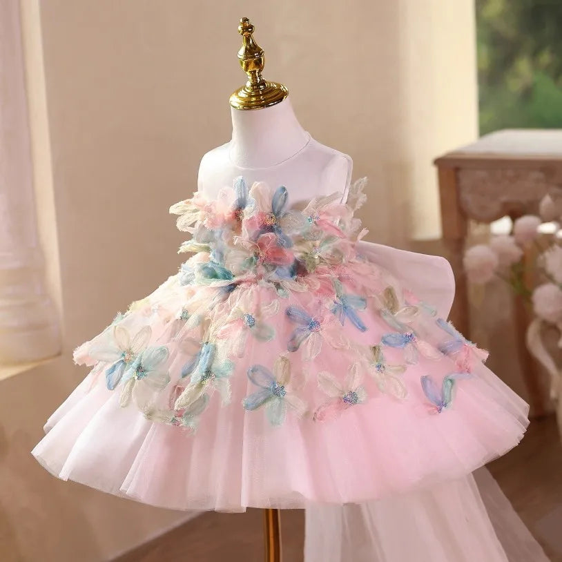 Pastel Bloom Butterfly Princess Dress