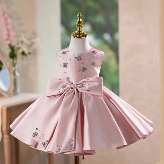 Blush Butterfly Bow Dress