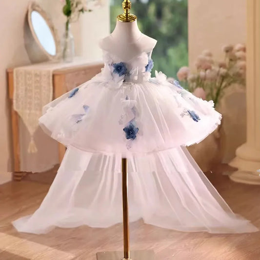 Bluebell Whisper High-Low Gown