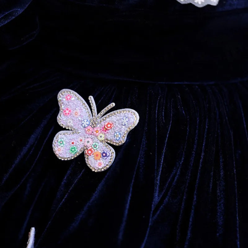 Midnight Velvet Lace Tutu Dress