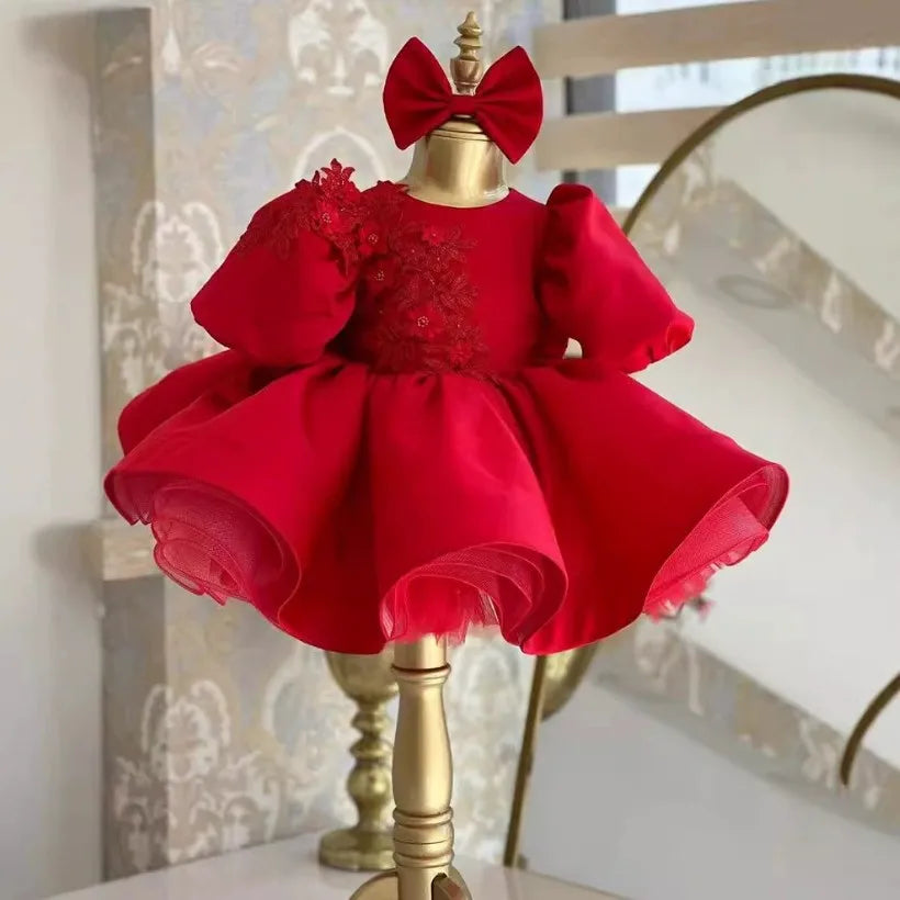 Ruby Bow Blossom Twirl Dress