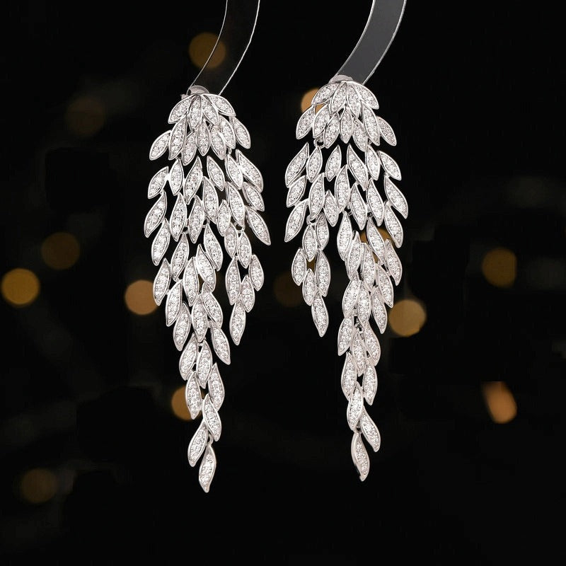 Luxury Tassel Leaf Earrings