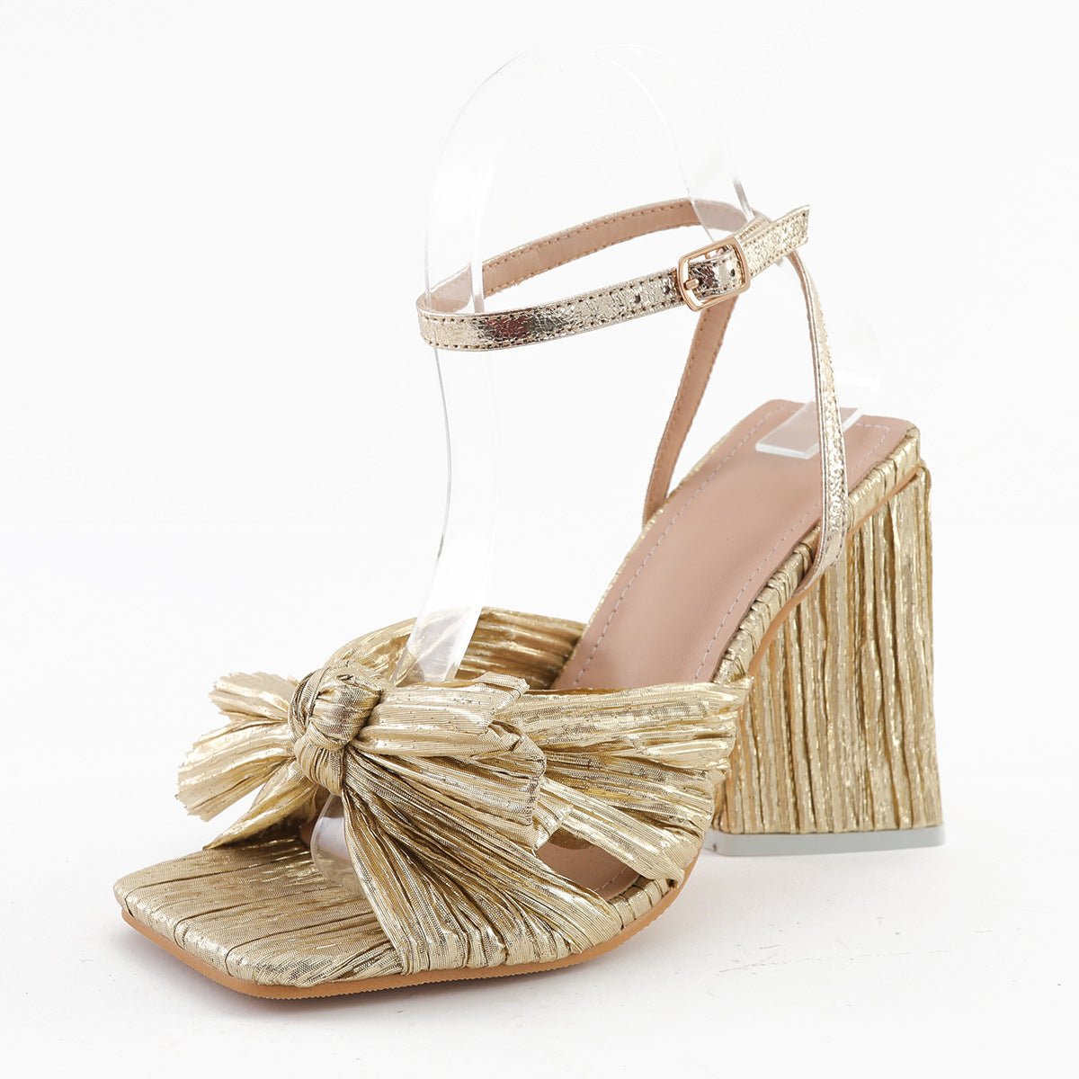 Silk High Heel Sandals