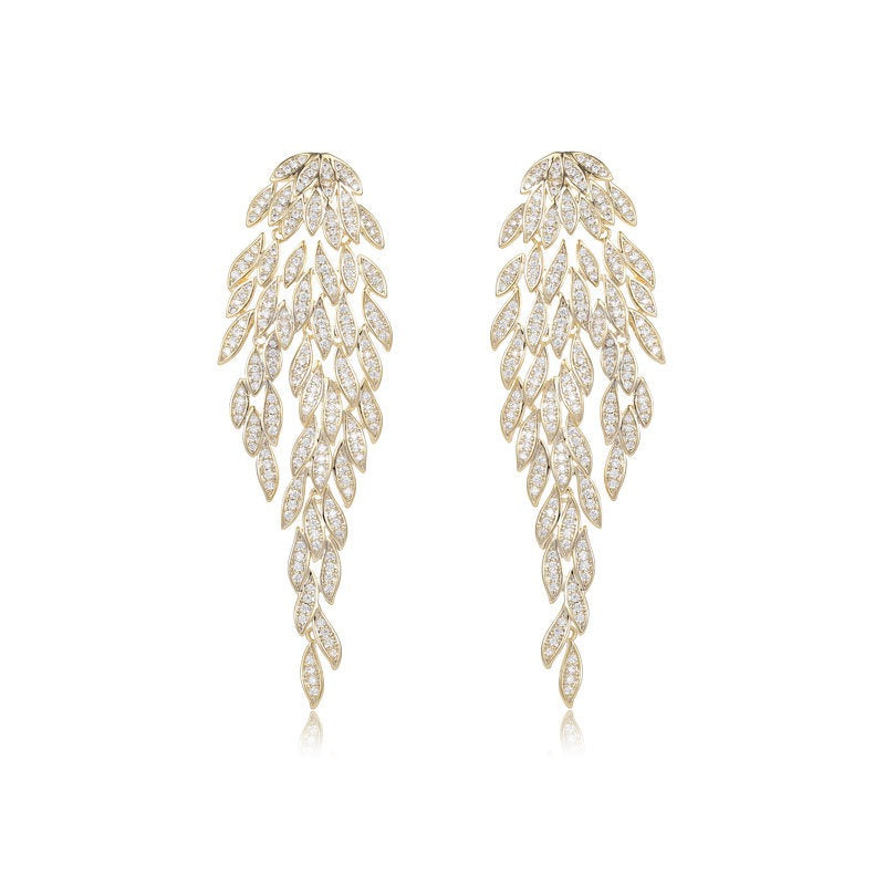 Luxury Tassel Leaf Earrings