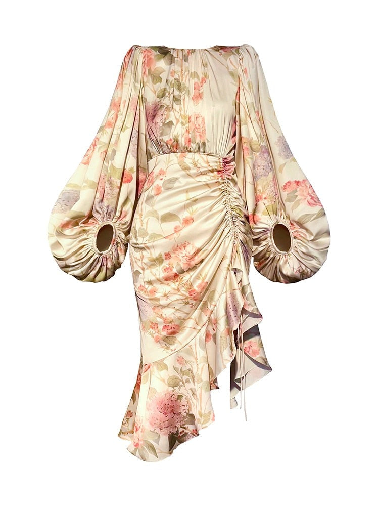 Elegant Colorblock Midi Dress
