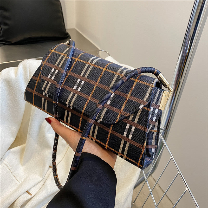 Trendy Plaid Shoulder Bag