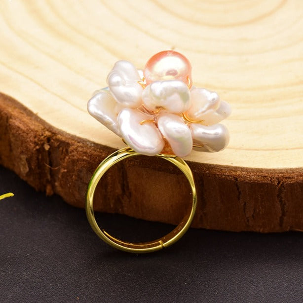 Handmade Fresh Water Baroque Pearl Ring